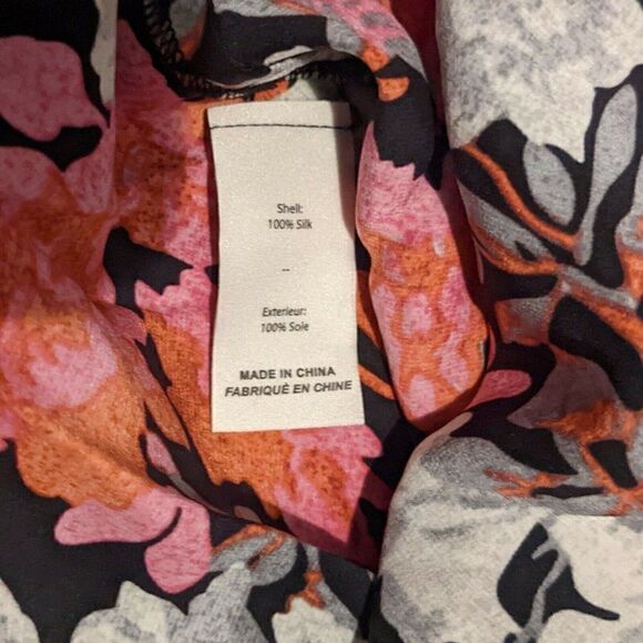 Cinq a Sept Taylee Blouse Cowl Neck Floral Print 100% Silk Top Small NWT - Picture 7 of 8